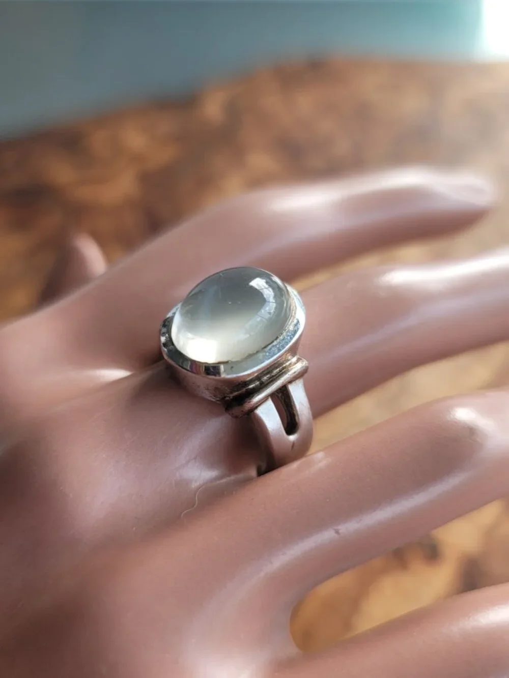 Vintage (1960s-70s) Opalite & Sterling Ring